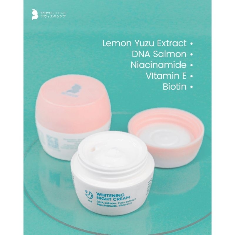 TZUYU SKINCARE WHITENING NIGHT CREAM HALAL BPOM YOGYAKARTA JAWA TENGAH