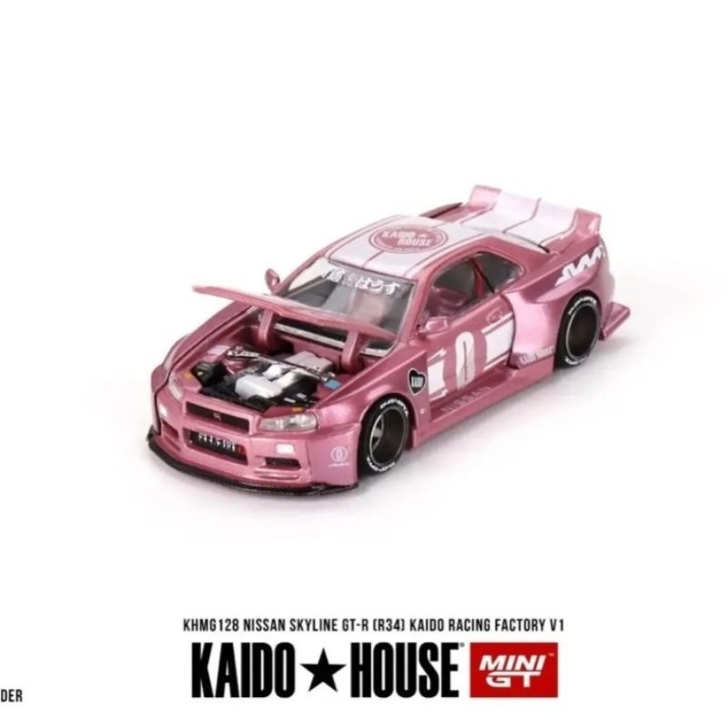 MINIGT KAIDO R34 PINK