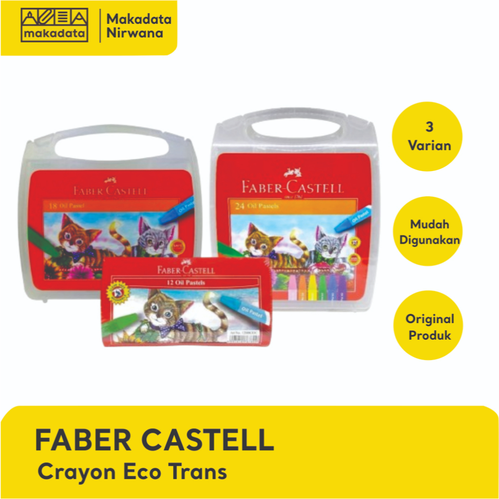 

FABER CASTELL CRAYON/OIL PASTEL ECO 18 WARNA (1 PCS)