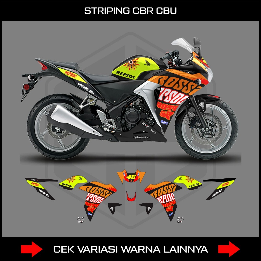STIKER STRIPING HONDA CBR CBU / CBR THAILAND / STICKER DECAL MOTOR CBR 150 250 CBU