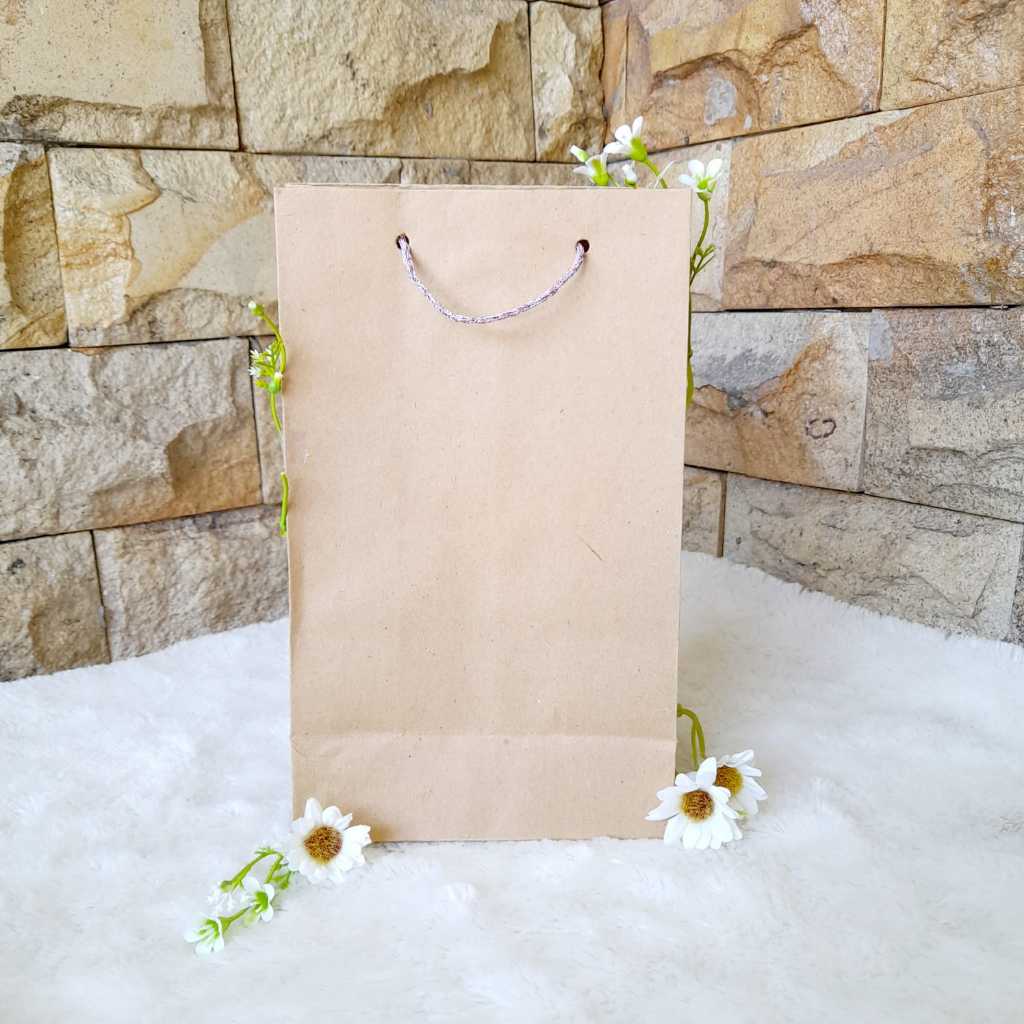 

JAVA STORE | PAPERBAG KERTAS UK WF 15X8X25 POLOS DAN SABLON