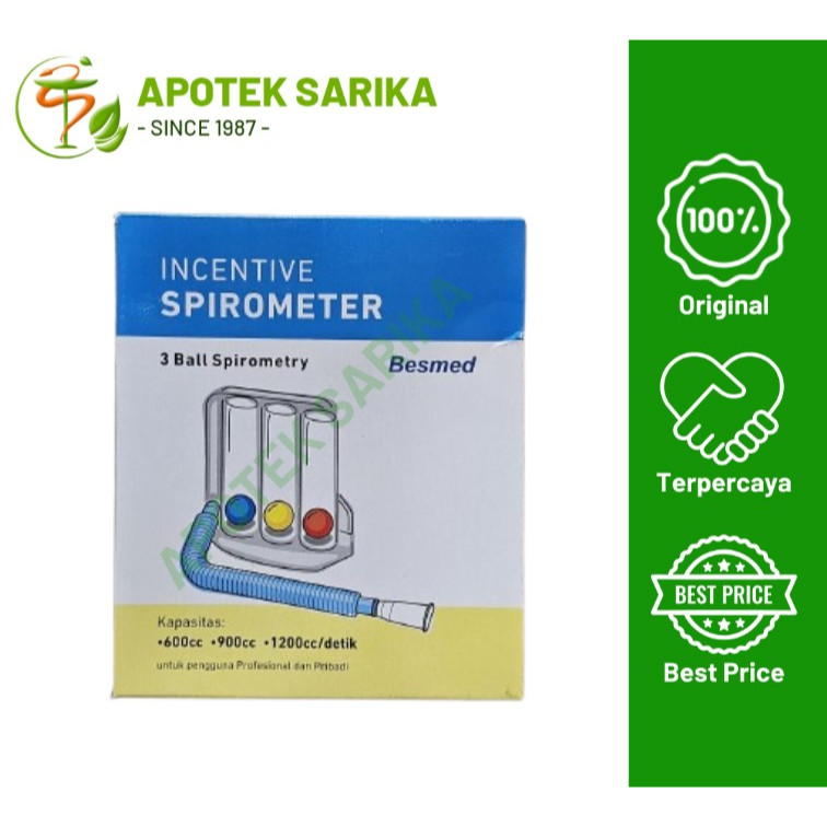 Incentive Spirometer 3 Ball - Spirometer Pengukur 3 Bola