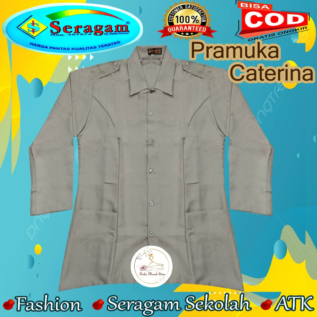 Guru/ Pembina Pramuka Baju Guru/ Pembina Pramuka Bahan Caterina Merk Seragam Pramuka Bahan Caterina 