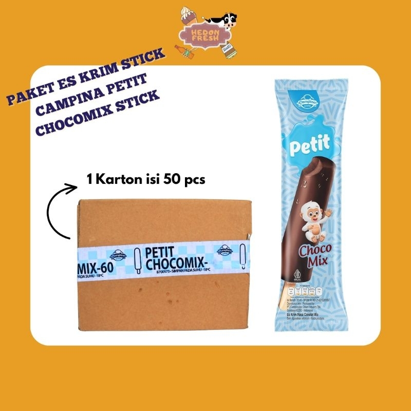 

Paket Es Krim Stick Campina Petit Chocomix