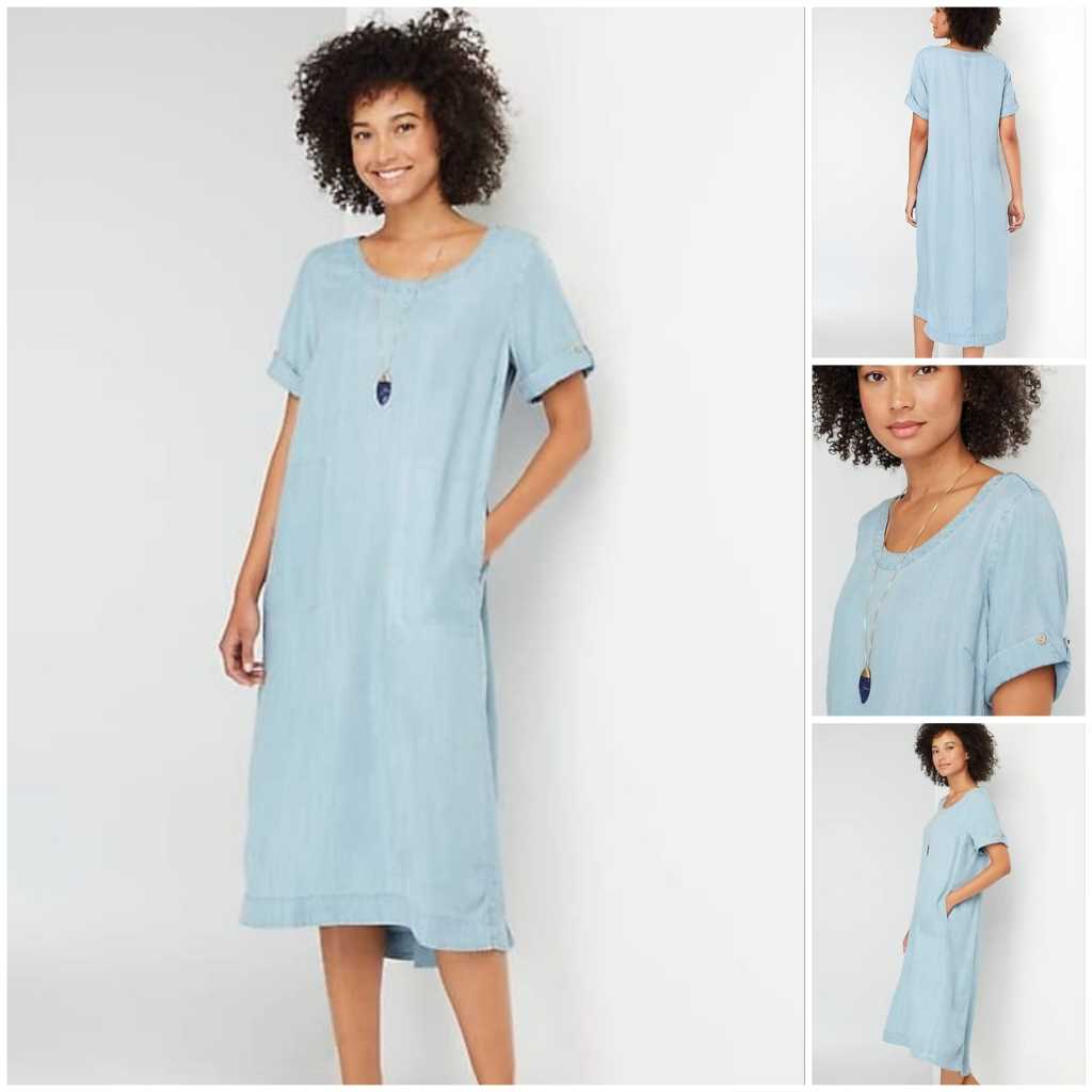 Dress J.Jill Indigo High-Low in Coastal Wash