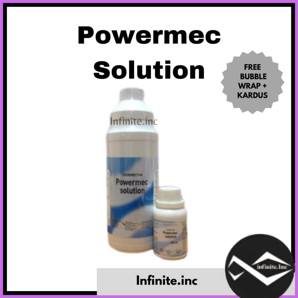 Powermec Oral 1 Liter 1 L Obat Gurem Kutu Cacing mirip Kepromec ORAL 1Liter 1L