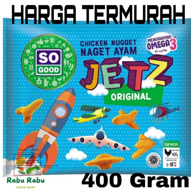 

SO GOOD NAGET JETZ PESAWAT 400 GR / JET / SO GOOD / NUGGET FROZEN BEKU SOGOOD