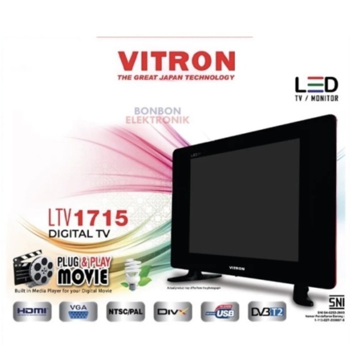 VITRON LED Digital TV 17 Inch LTV 1715/ LTV 1715 P2 3 In 1 Function TV/ Monitor/ Multimedia