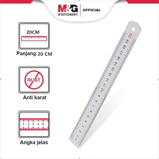 

M&G - Penggaris Besi Aluminium Alloy Ruler 20 & 30 CM