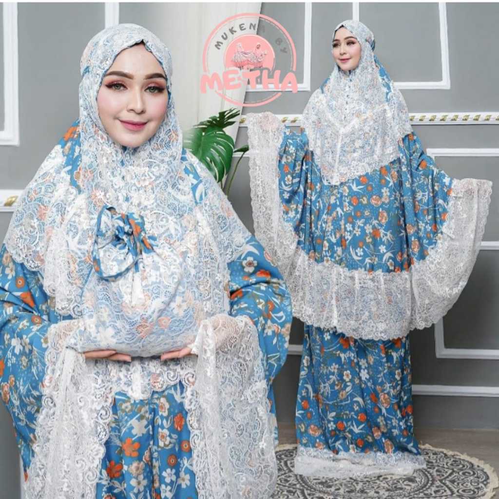 MethaMukena - Mukena Balqis/Mukena Katun Silky/Mukena Motif/Mukena Jumbo