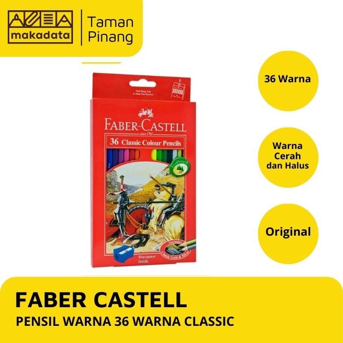 

PENSIL WARNA / COLOUR PENCIL FABER CASTELL 36 WARNA CLASSIC