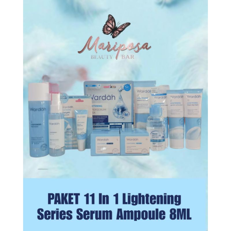 Paket lengkap Wardah Lightening Series 11 in 1 - Paket Komplit wardah lightening - paket mencerahkan