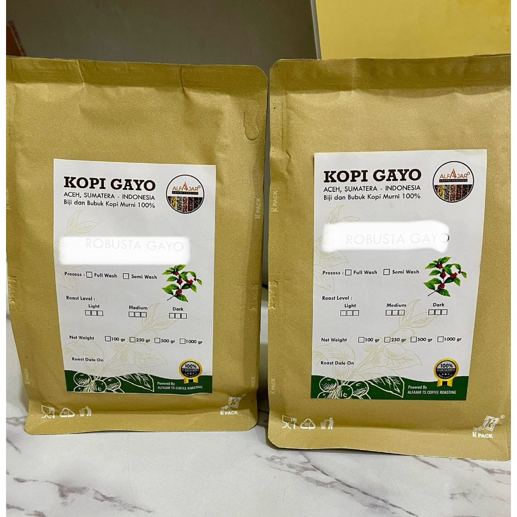 

Bubuk dan Biji Kopi Gayo & Lintong premium by AlFajar Coffee Roastery I 100 Gr & 250 Gr