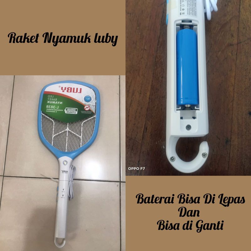 Raket nyamuk charge. merk Lubby, dengan kelebihan baterai charge bisa diganti