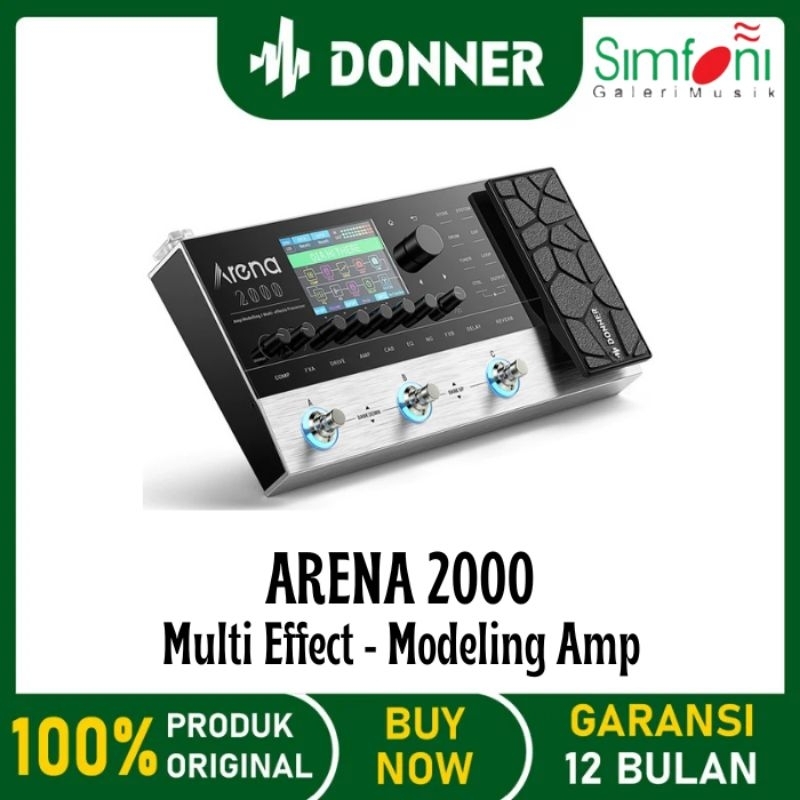 Donner Arena 2000 Pedal Gitar Multi-Efek Modeling AMP