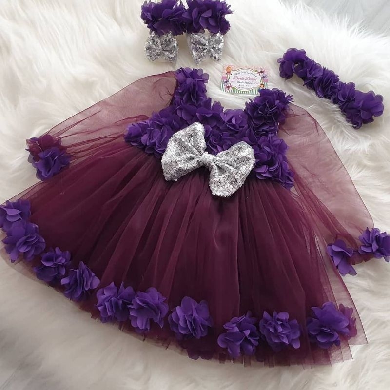 gaun pesta anak bayi perempuan