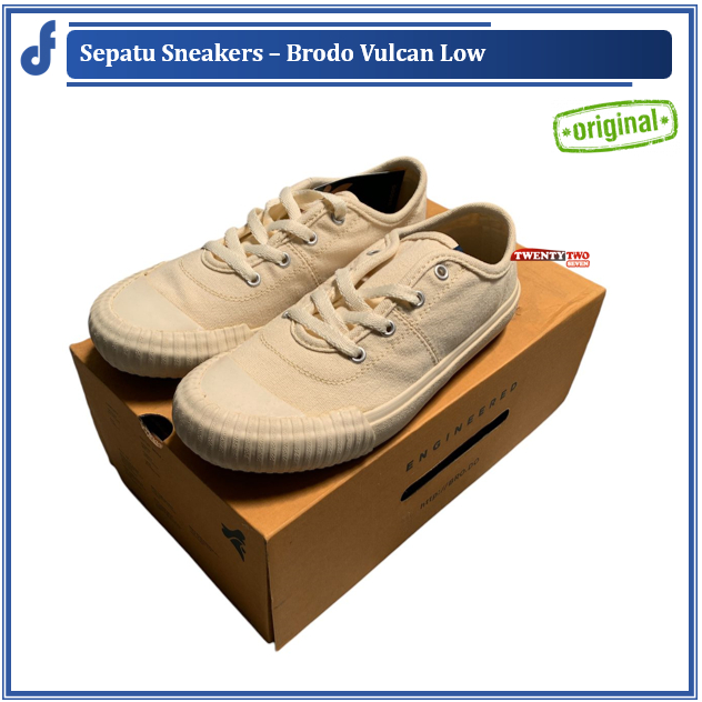 Sepatu Sneakers Brodo Vulcan White Low NEW BNIB