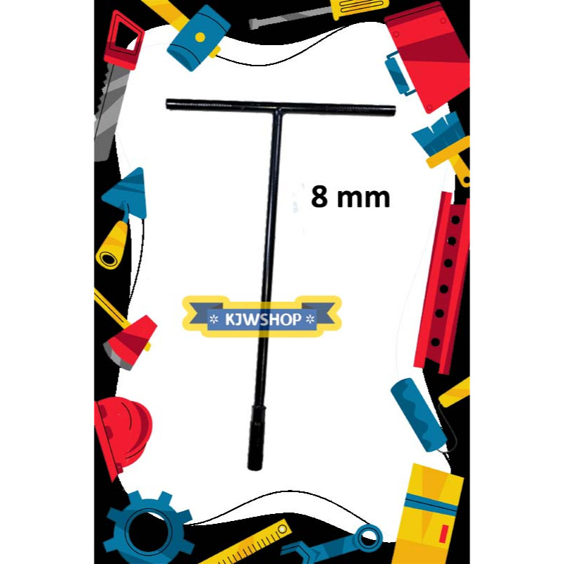 Kunci Sok T Ukuran 8mm Wrench T Sock 8 mm Socket Tee Kunci Sok The 8mm Kunci Sok T 8 mm Kunci Sok T 