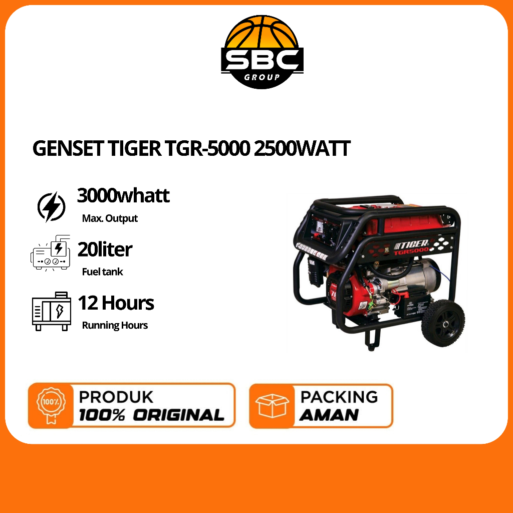 GENSET TIGER TGR-5000 2500WATT