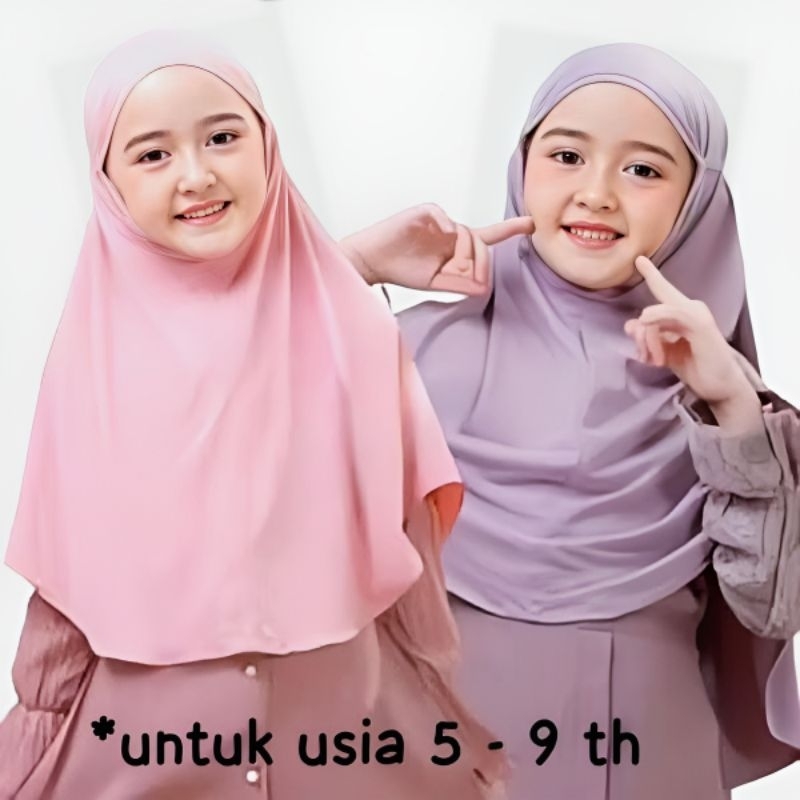 SIMPO99 - Bergo Mariyam Jersey Anak Remaja / Hijab Bergo Anak ( 5 - 9th ) / Hijab Bergo Anak Tali Sp