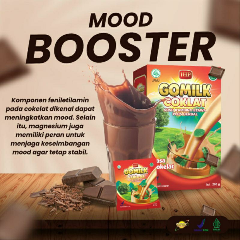 

GOMILK COKLAT – Susu Kambing Etawa Plus Herbal 200gr