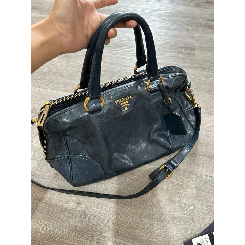 Prada bag denim shine
