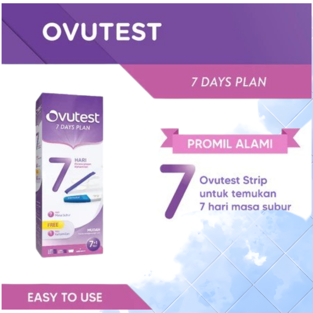 Ovutest - Alat Tes Masa Subur | Ovutest 7 Days Plan Free 1 Pcs Sensitif Compact