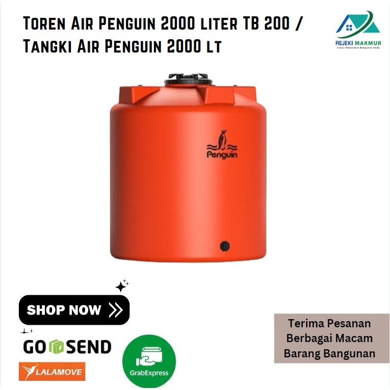 Toren Air Penguin 2000 liter TB 200 / Tangki Air Penguin 2000 lt