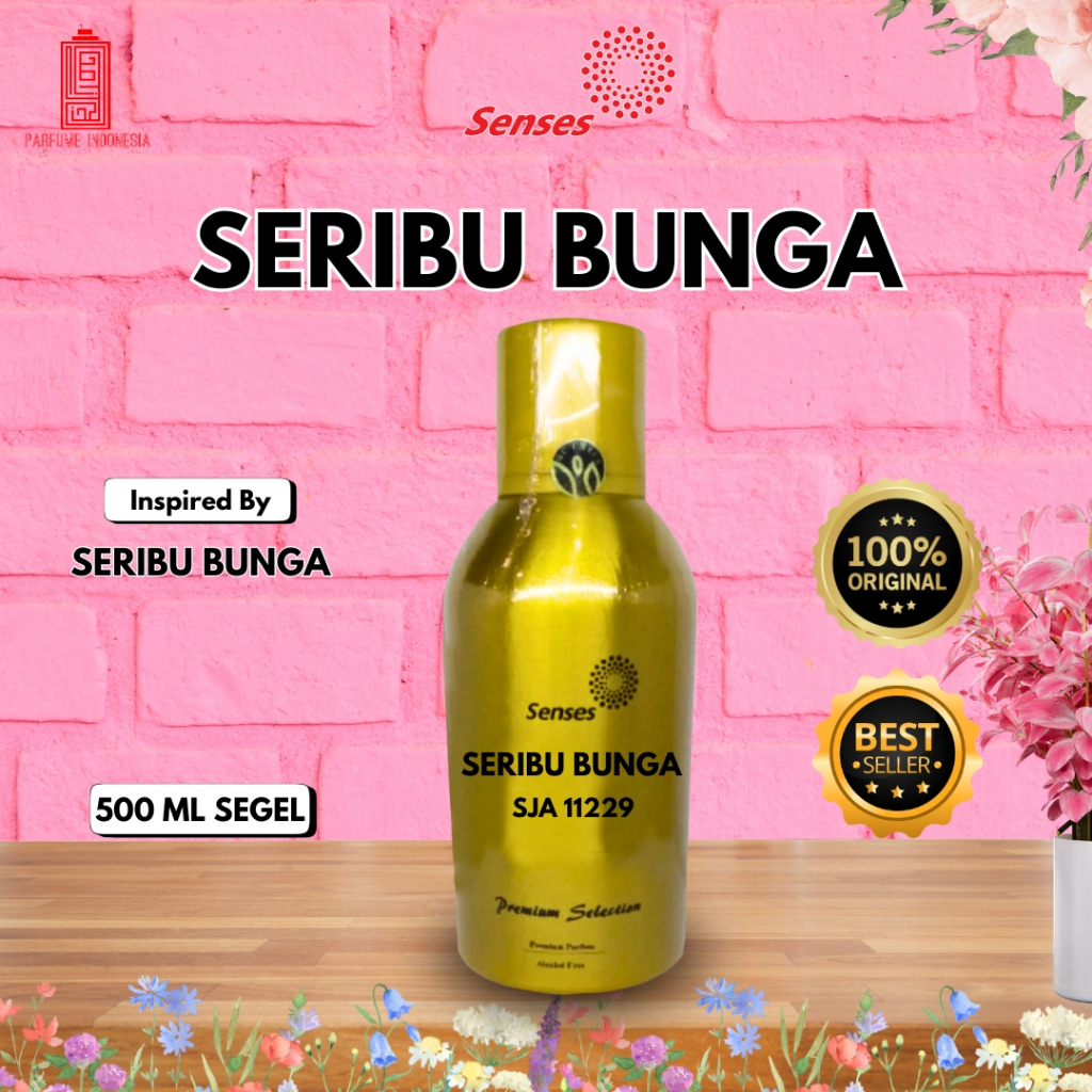 bibit parfum murni  SERIBU BUNGA SJA 11229 SENSES 500ML SEGEL