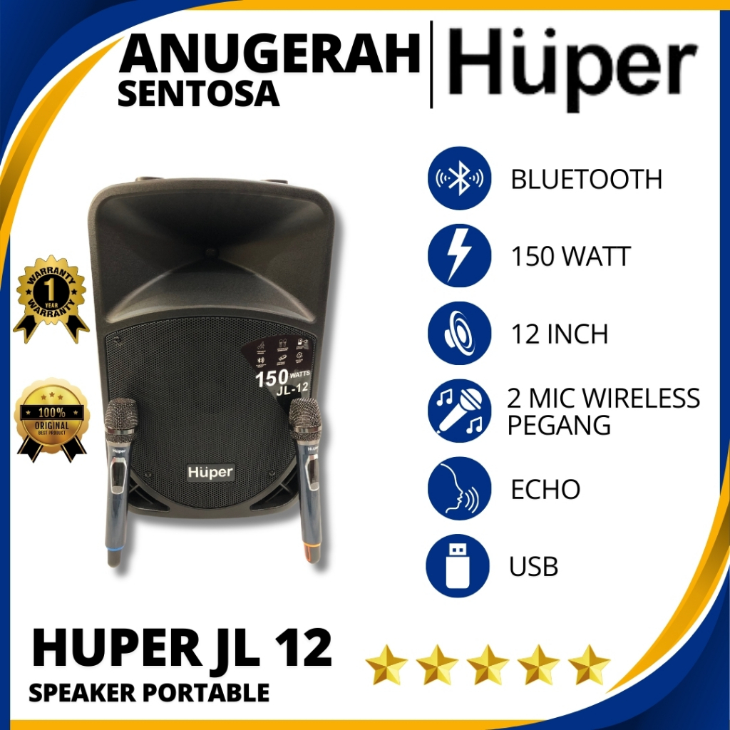 Speaker Aktif Huper JL 12 Ukuran 12 Inch Original