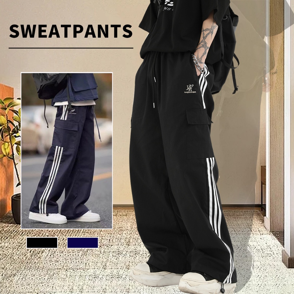 sweatpants Celana joger celana jogger cargo longgar kasual celana training pria style korea pria