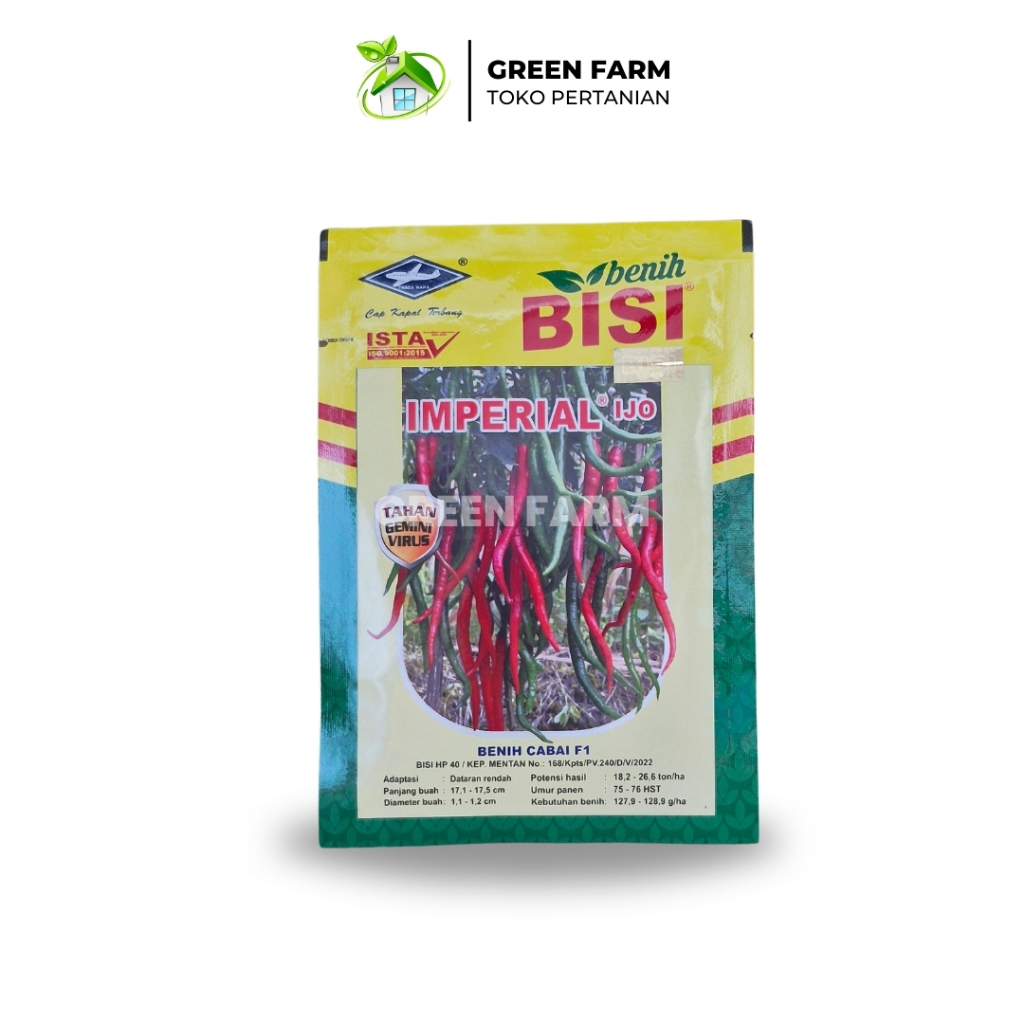 Lebih Tahan Virus Cabe Imperial Ijo F1 10gr Tahan Virus Original Pabrik CMK Tahan Virus Buah Lebat
