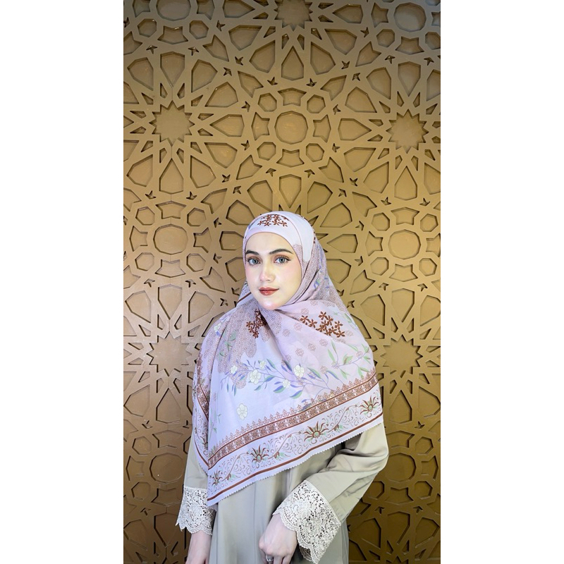 New hijab segi4 motif syari jumbo jazila