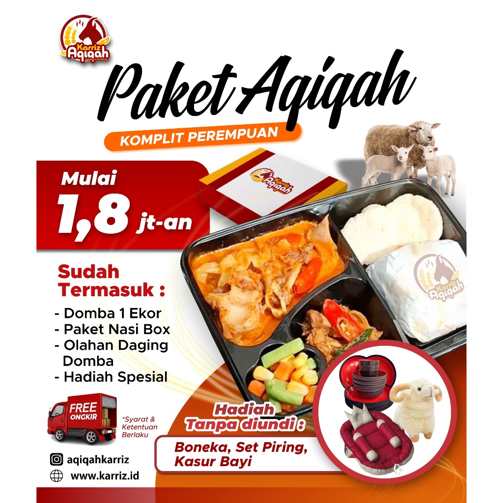 

PAKET AQIQAH PEREMPUAN (Paket Aqiqah + Nasi Box)