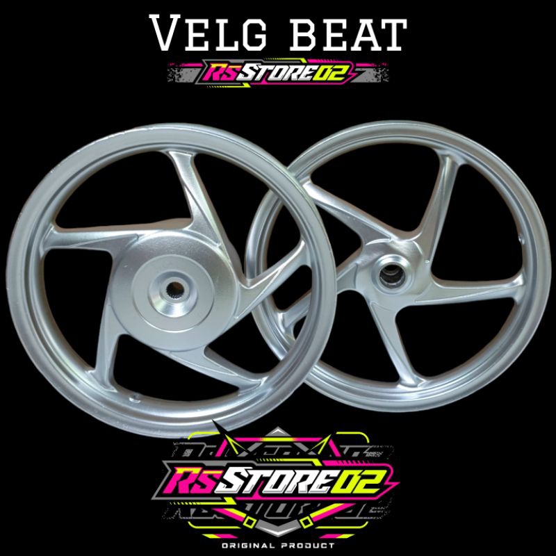 Velg Depan Belakang Honda Beat Original Warna Silver Metalic
