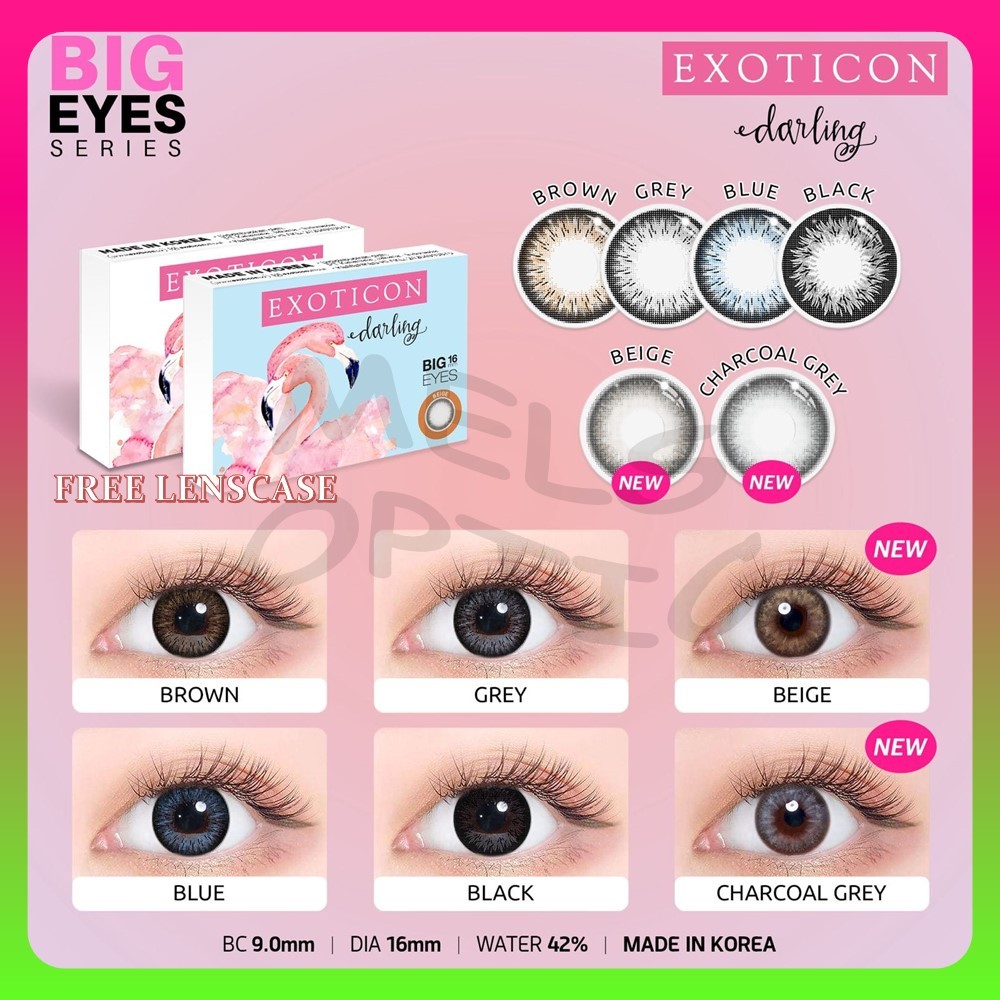 Softlens DARLING Normal & Minus (-4.50 s/d -6.00) by Exoticon / Soflens Big Eyes Soflen 16 mm