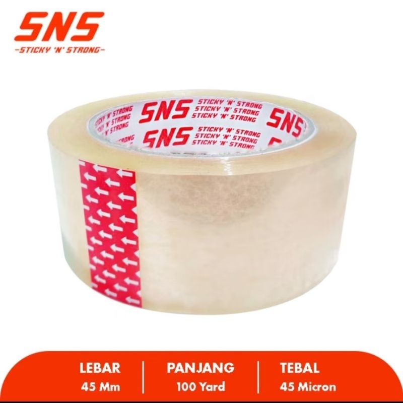 

LAKBAN BENING 100 YARD x 45 MM SNS Sticky N Strong Ekonomis