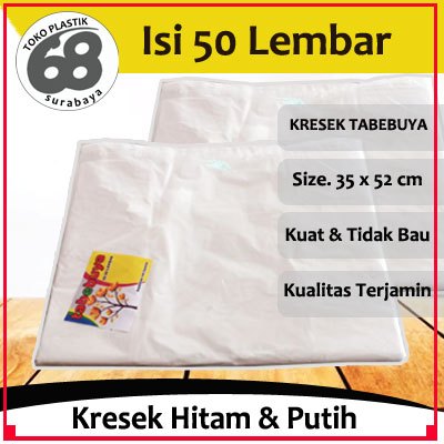 Kresek Laundry Ukuran 35x52 Putih Isi 50 Lembar