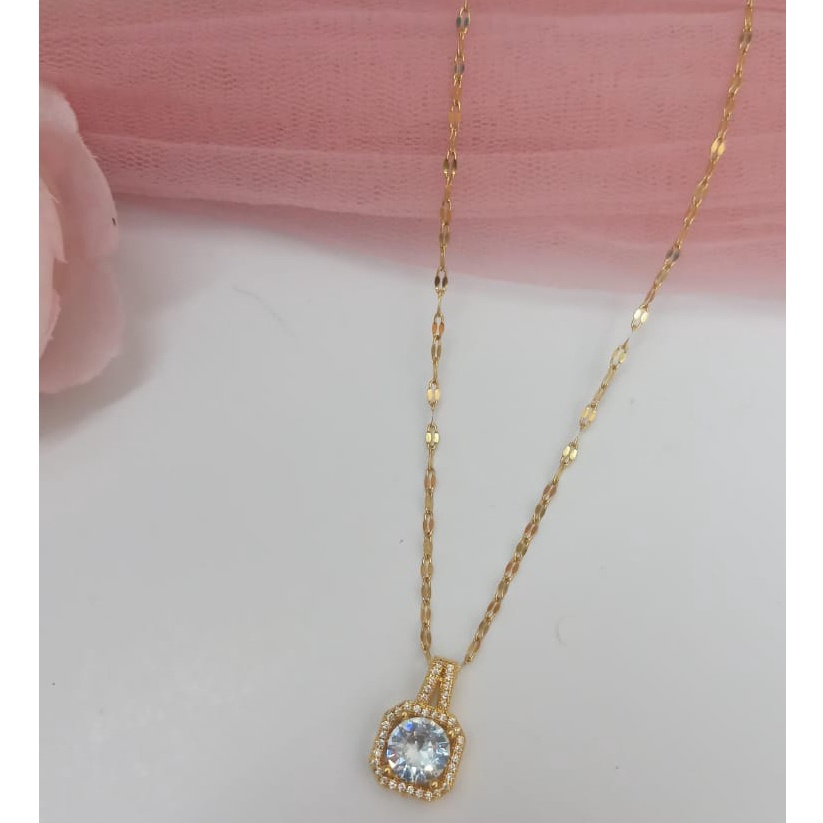 KODE W76U Mix  Kalung Liontin Imitasi Warna Gold  Aksesoris Fashion  Kalung Liontin anak perempuan