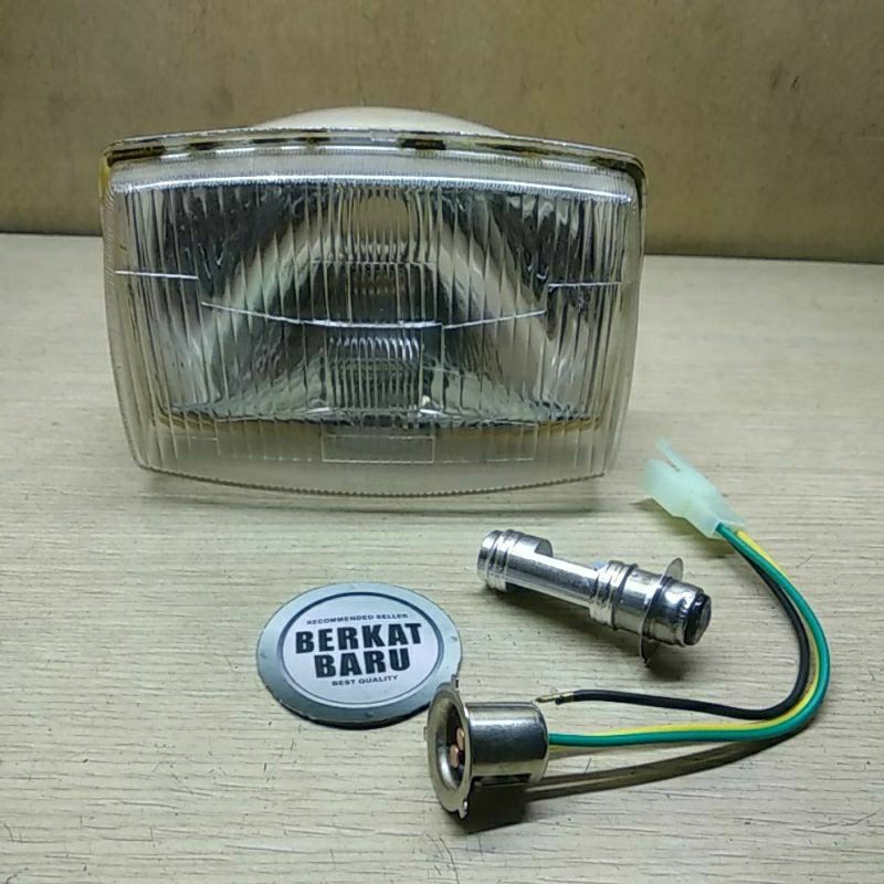 Lampu Depan Reflektor Suzuki RC100 Bravo Bolam LED