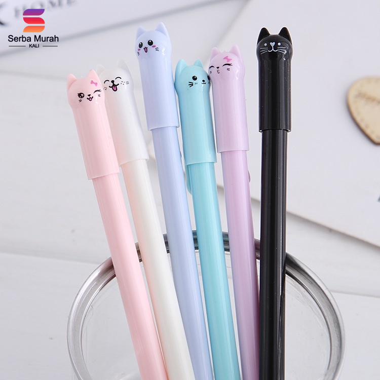 

TSM Pena Karakter Meow Kucing Lucu Pulpen Karakter Gel Imut Pulpen Gel Pena Tinta Hitam Murah