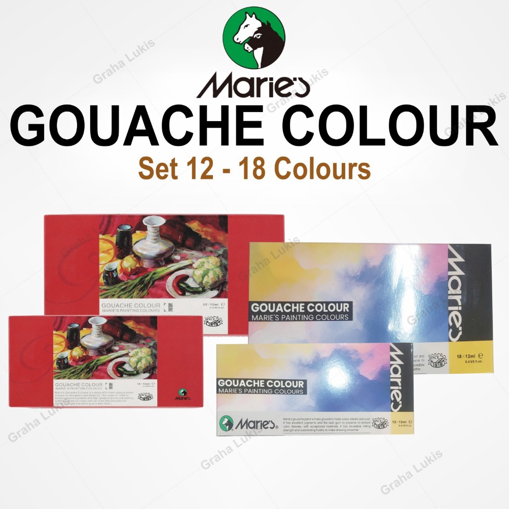 

KODE H29H MARIES GOUACHE COLOR SET 12 SET 18