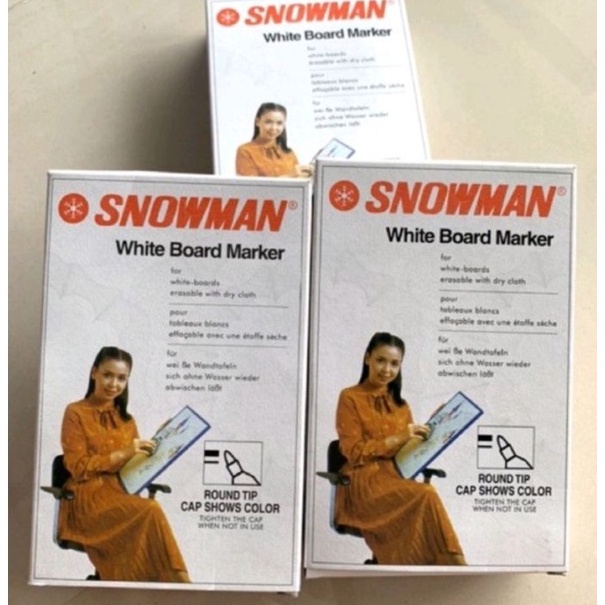 

Grosir Spidol Whiteboard Snowman Bg12 1pak12pcs