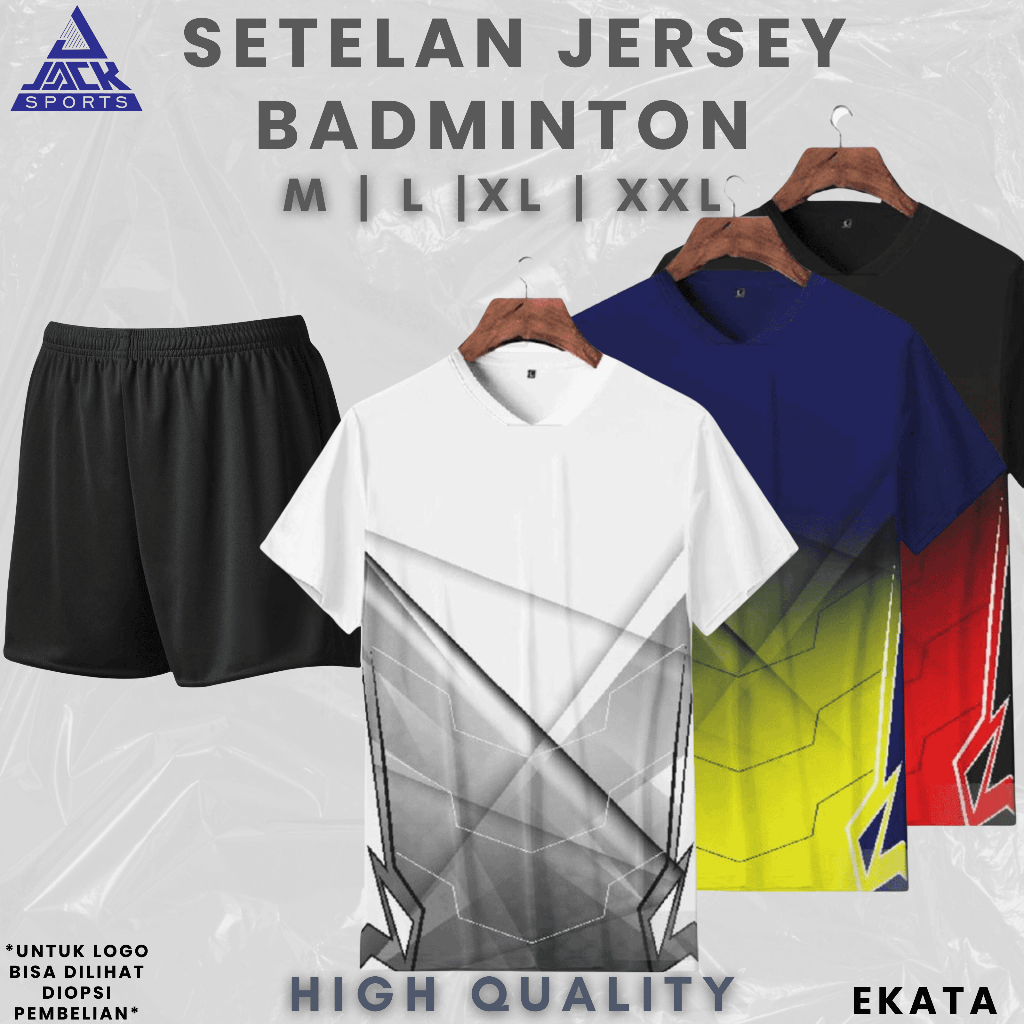 [EKATA] SETELAN JERSEY BADMINTON EKATA PREMIUM DEWASA JERSEY BULUTANGKIS KAOS BULUTANGKIS BAJU BULUT