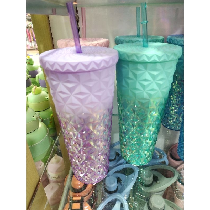 BOTOL TUMBLER GLITTER KRISTAL DENGAN SEDOTAN