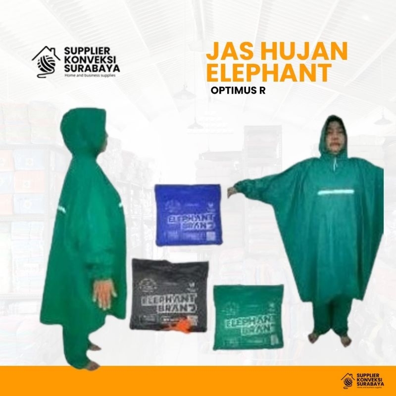 LUSINAN Jas Hujan set Celana Optimus Elephant Brand - Mantel hujan Lusinan - Grosir jas hujan - Jas 