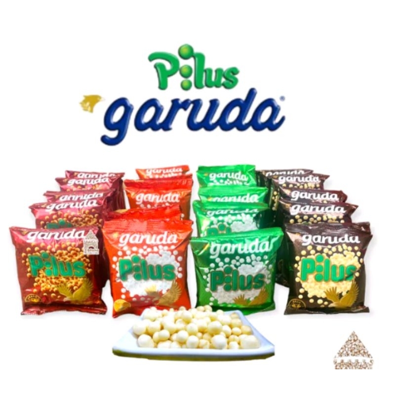 

Garuda kacang pilus renceng 10pcs x 9gr sapi panggang rendang sapi mie goreng pedas abon rumput laut