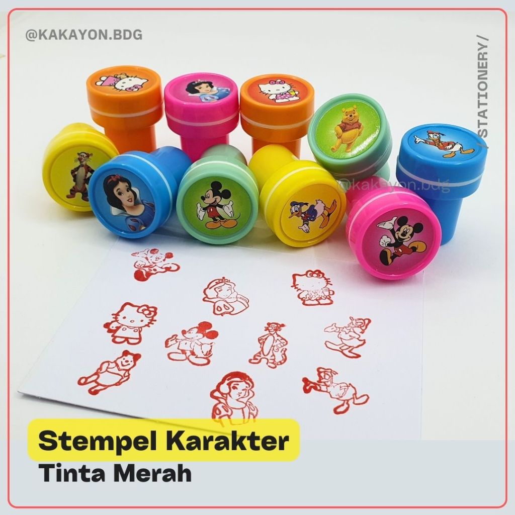 

Stempel Cap Reward Anak Gambar Karakter Mobil Lucu Tinta Merah