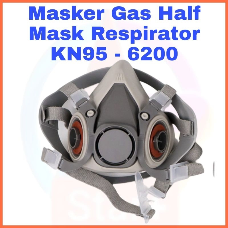 Masker Gas Half Mask Respirator KN95 - 6200