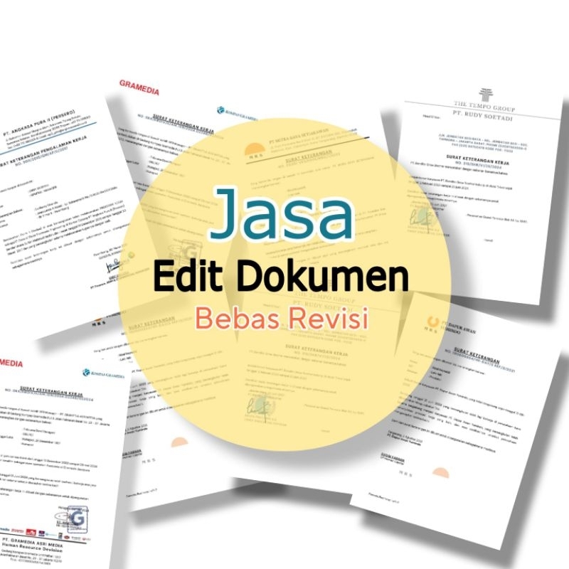 Edit Dokumen | Dokumen Kantor | Dokumen Perusahaan | Dokumen Pdf Word Jpg